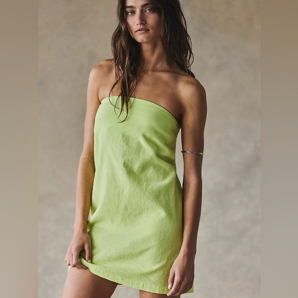 Free People Essentially The Best Cotton-Linen Mini Dress